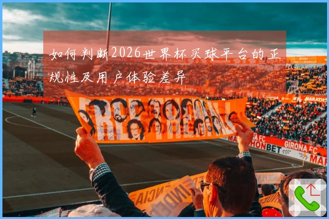 如何判断2026世界杯买球平台的正规性及用户体验差异
